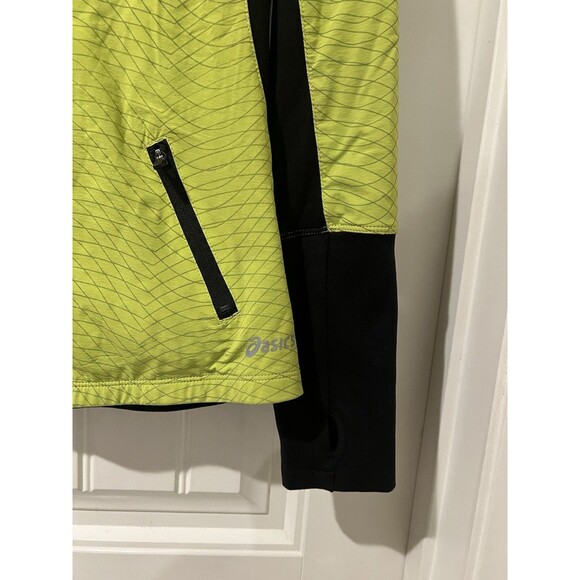 ASICS Sporty Neon/Black Trim Full Zip Running Jacket Kangaroo Pocket Women’s M - Picture 7 of 13